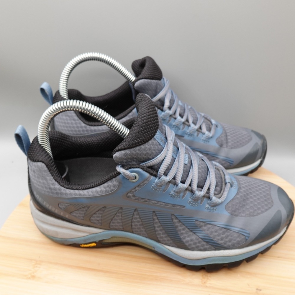 Merrell Shoes Women 7 Bluestone Siren Edge 3 Hiking Gray Blue J034434 Flaw - Picture 4 of 10